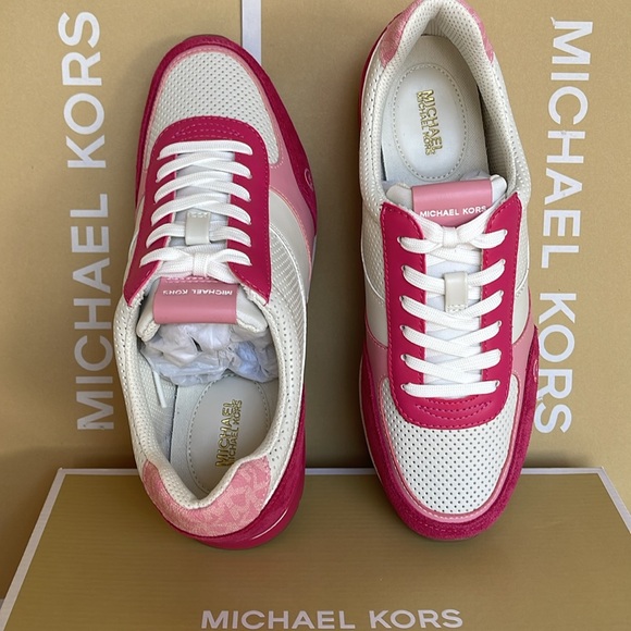 MICHEL KORS ANDI TRAINER
FAUX LEATHER/SUEDE
Electric Pink Multi 
Sneakers - Picture 12 of 16
